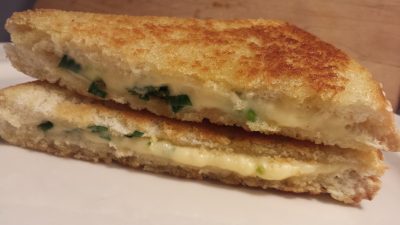 Grilled Cheese with Garlic Greens 1